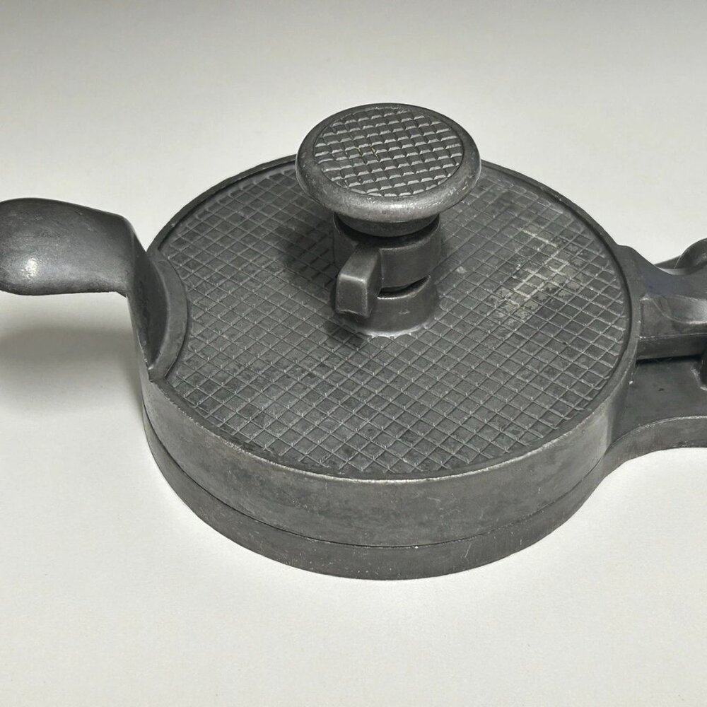 Vintage Cast Aluminum Hinged Hamburger Press